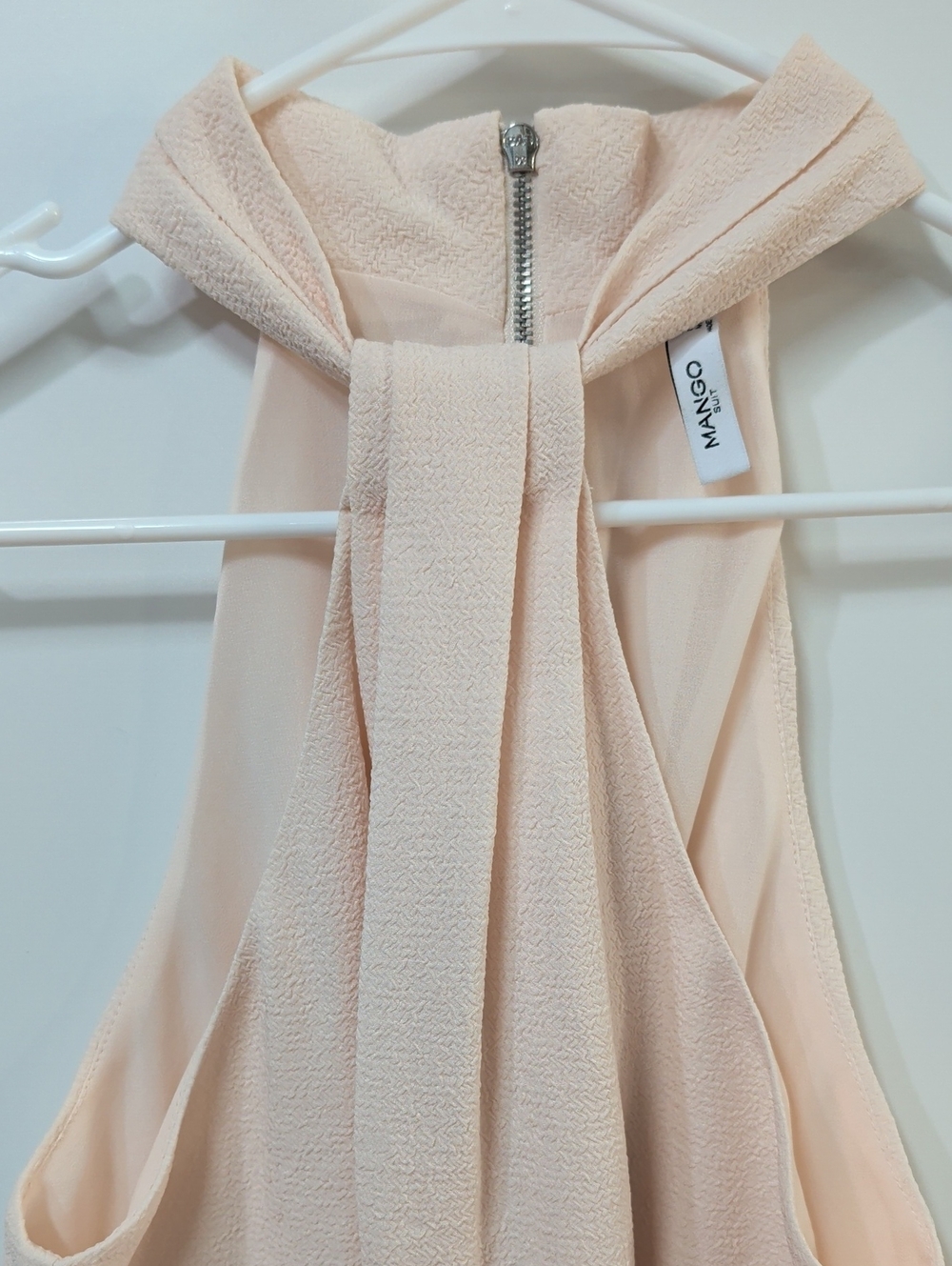 NWOT Mango Cream Halterneck Mini Dress Size XS - Picture 5 of 8
